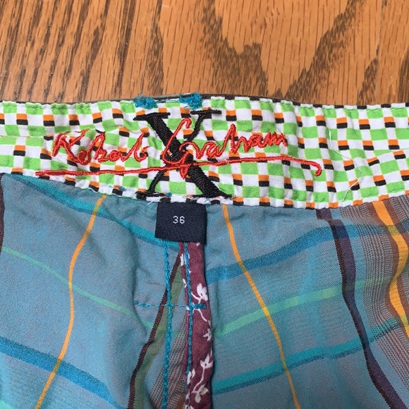 Robert Graham Men’s Blue Striped Shorts - Picture 5 of 9